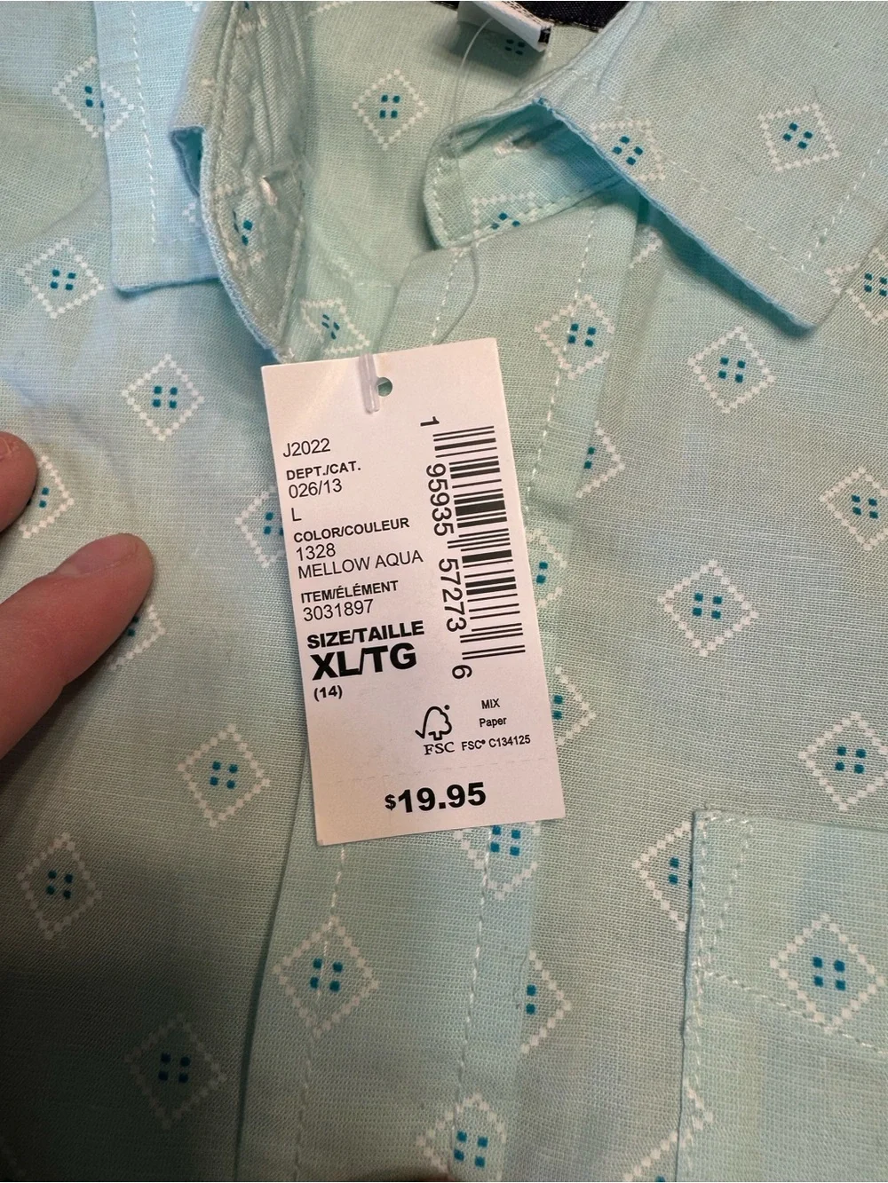 NWT The Children's Place Pale Blue Short-Sleeve Button-Down Shirt